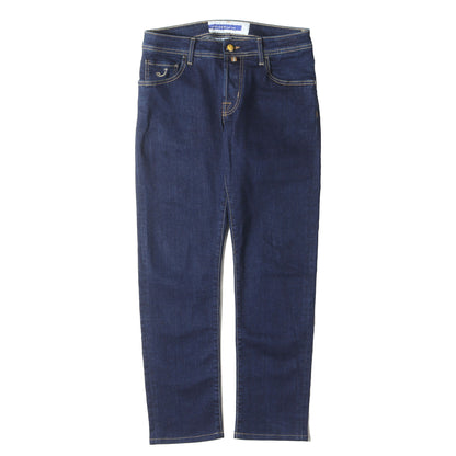 現行モデル スリム ストレッチ デニム パンツ (ウォッシュド インディゴブルーデニム NICK U Q E06 40 S 3623 164D) / ボタンフライ MADE IN ITALY