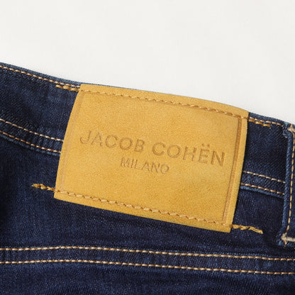 現行モデル スリム ストレッチ デニム パンツ (ウォッシュド インディゴブルーデニム NICK U Q E06 40 S 3623 164D) / ボタンフライ MADE IN ITALY