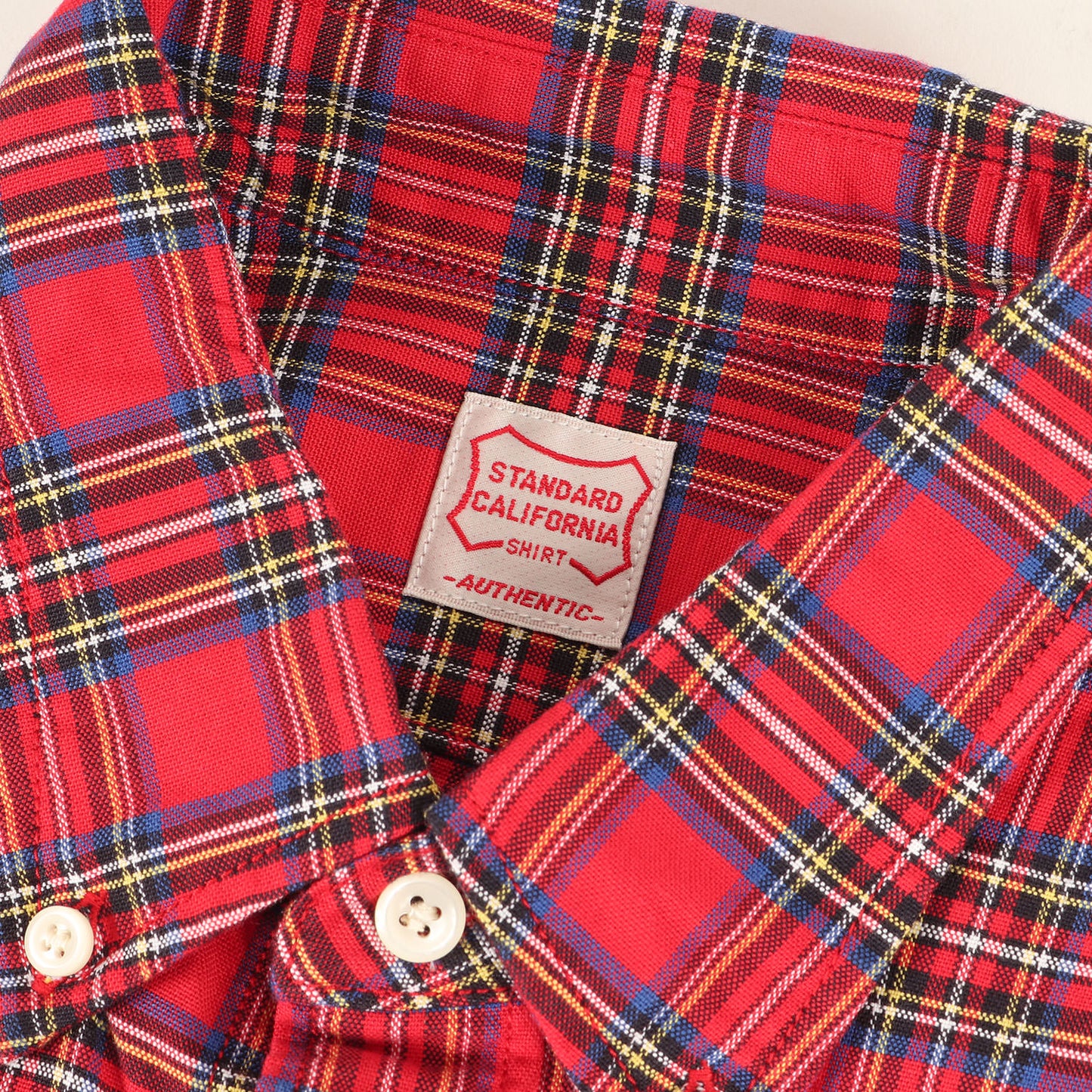 ロイヤルスチュワート タータンチェック ボタンダウン ドレス シャツ (SD Tartan Check B.D Shirt)
