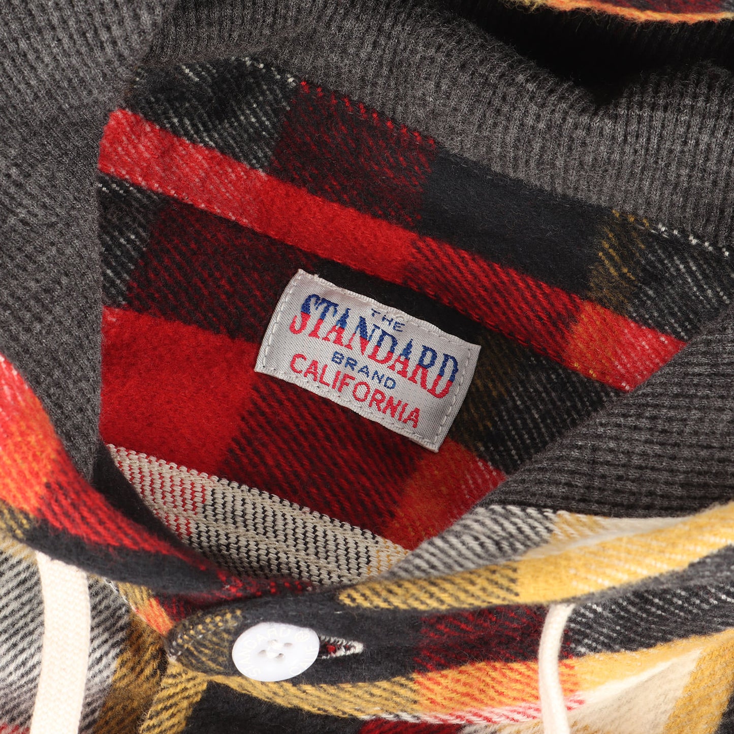 ワンポイント ロゴ 刺繍 チェック フード フランネル シャツ (SD HEAVY FLANNEL CHECK HOOD SHIRT)