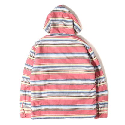 サウスウエスト ボーダー キルティング フランネル シャツ パーカー (SD SOUTHWEST FLANNEL QUILTED HOOD JACKET)