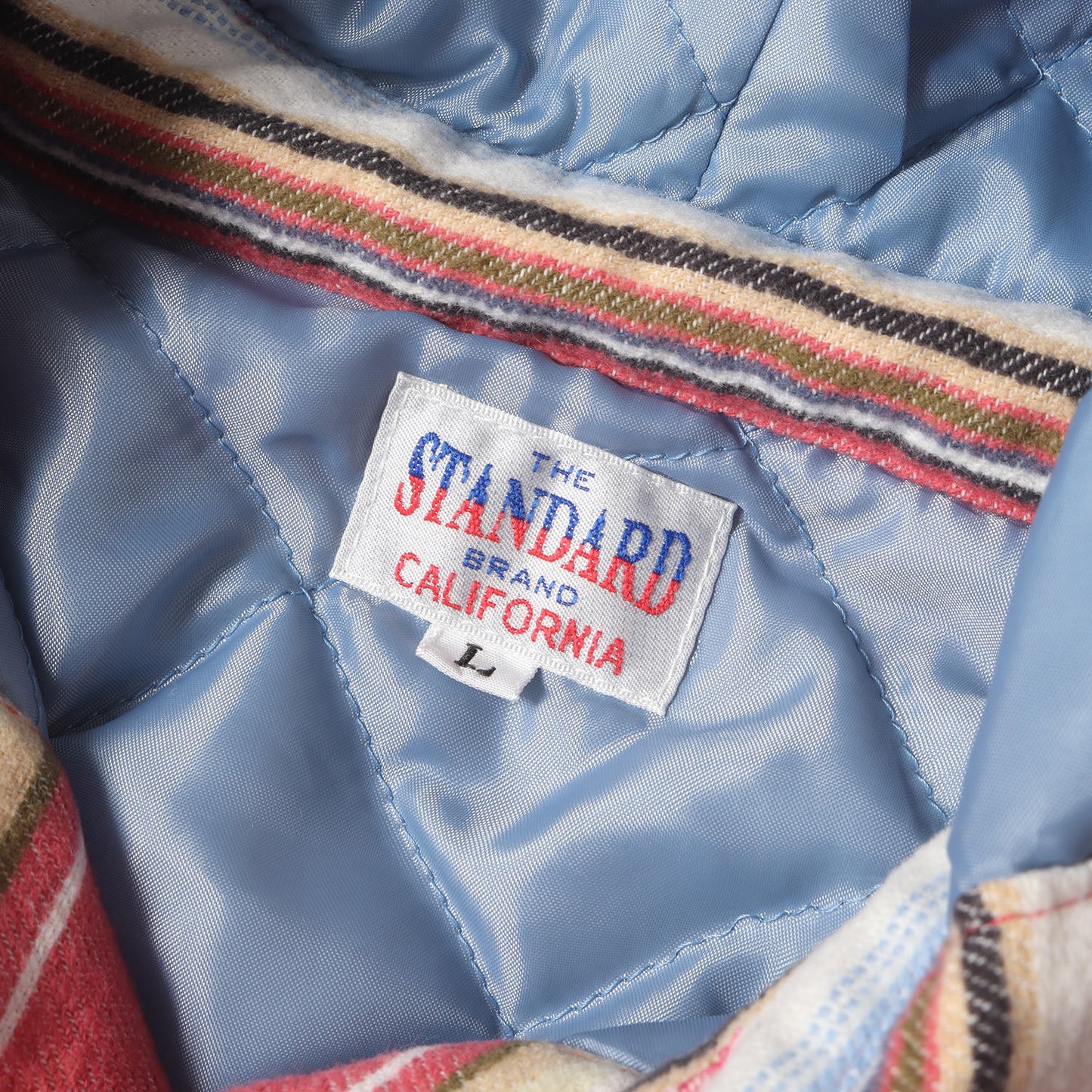 サウスウエスト ボーダー キルティング フランネル シャツ パーカー (SD SOUTHWEST FLANNEL QUILTED HOOD JACKET)