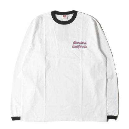 25SS グラフィック ロゴ リンガーネック ロングスリーブ Tシャツ (SD US Cotton Script Logo Ringer Long Sleeve T)