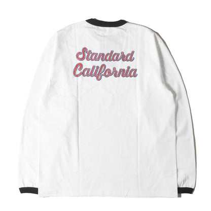 25SS グラフィック ロゴ リンガーネック ロングスリーブ Tシャツ (SD US Cotton Script Logo Ringer Long Sleeve T)