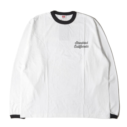 25SS グラフィック ロゴ リンガーネック ロングスリーブ Tシャツ (SD US Cotton Script Logo Ringer Long Sleeve T)