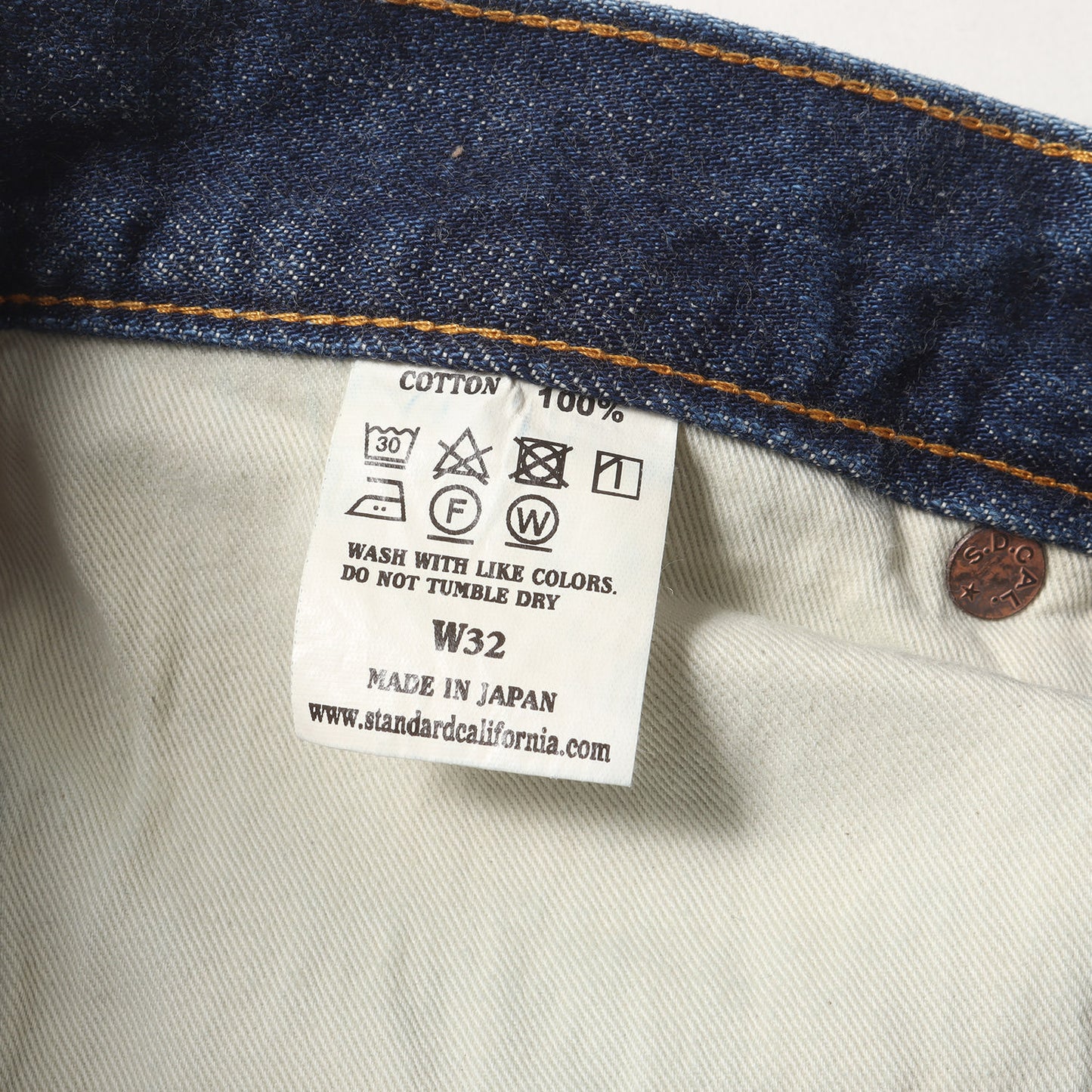 ヴィンテージ ウォッシュ加工 ストレート デニム パンツ (SD 5P Denim Pants 901 66 Vintage Wash) / ボタンフライ