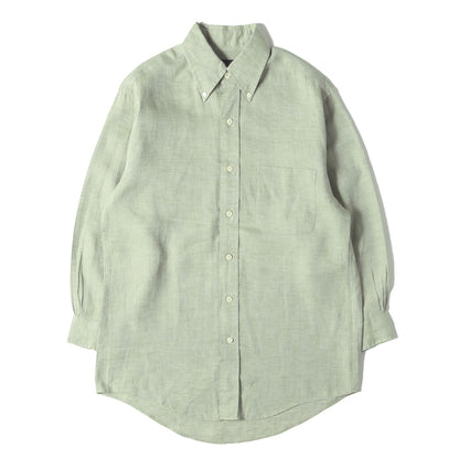 ボタンダウン アイリッシュ リネン シャンブレー クォータースリーブ ドレス シャツ / IRISH LINEN