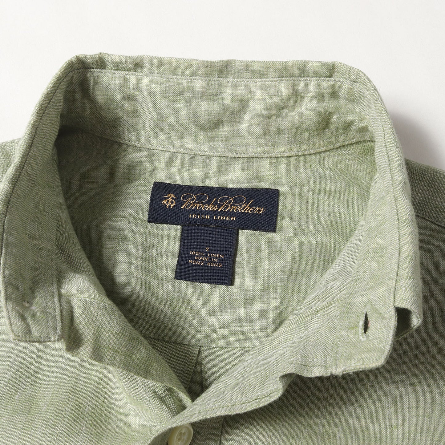 ボタンダウン アイリッシュ リネン シャンブレー クォータースリーブ ドレス シャツ / IRISH LINEN