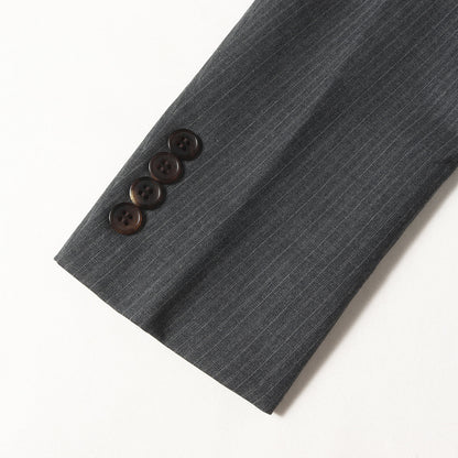 × marcello massarente ピンストライプ ナローラペル ウール 2B テーラード ジャケット / PERSONAL ORDER