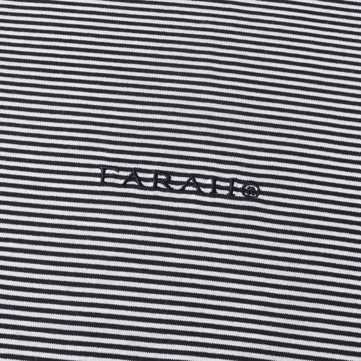 24SS ワンポイント ロゴ 刺繍 ボーダー トリム Tシャツ (Narrow Striped T-Shirt FR0401-M3003)
