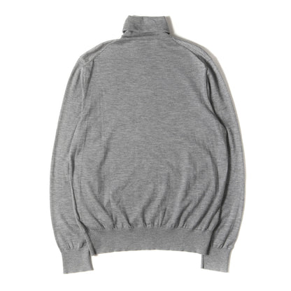 CD刺繍 カシミヤ タートルネック ハイゲージ ニット セーター (113M646AT220)