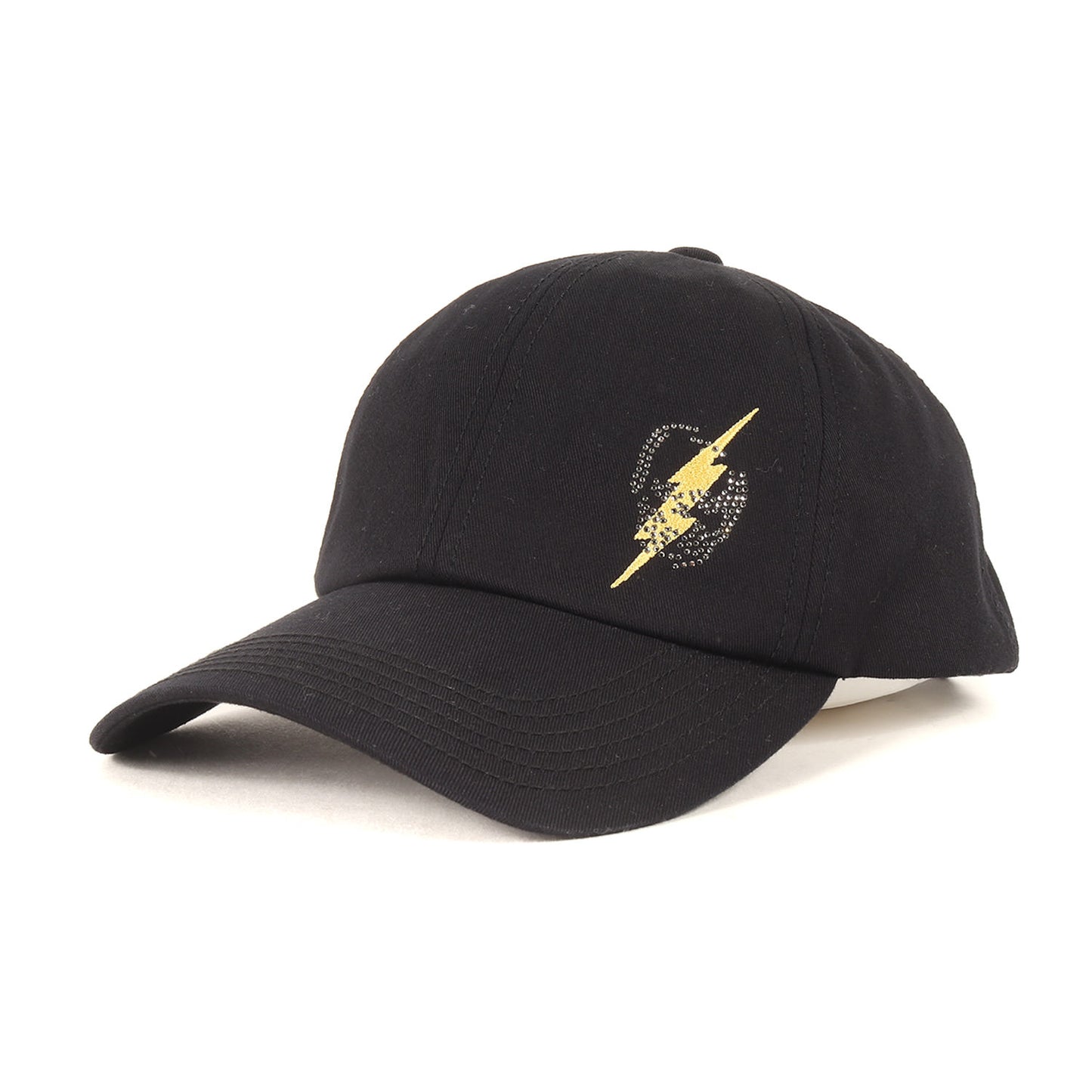 ラインストーン スカル ロゴ 刺繍 6パネル ベースボール キャップ