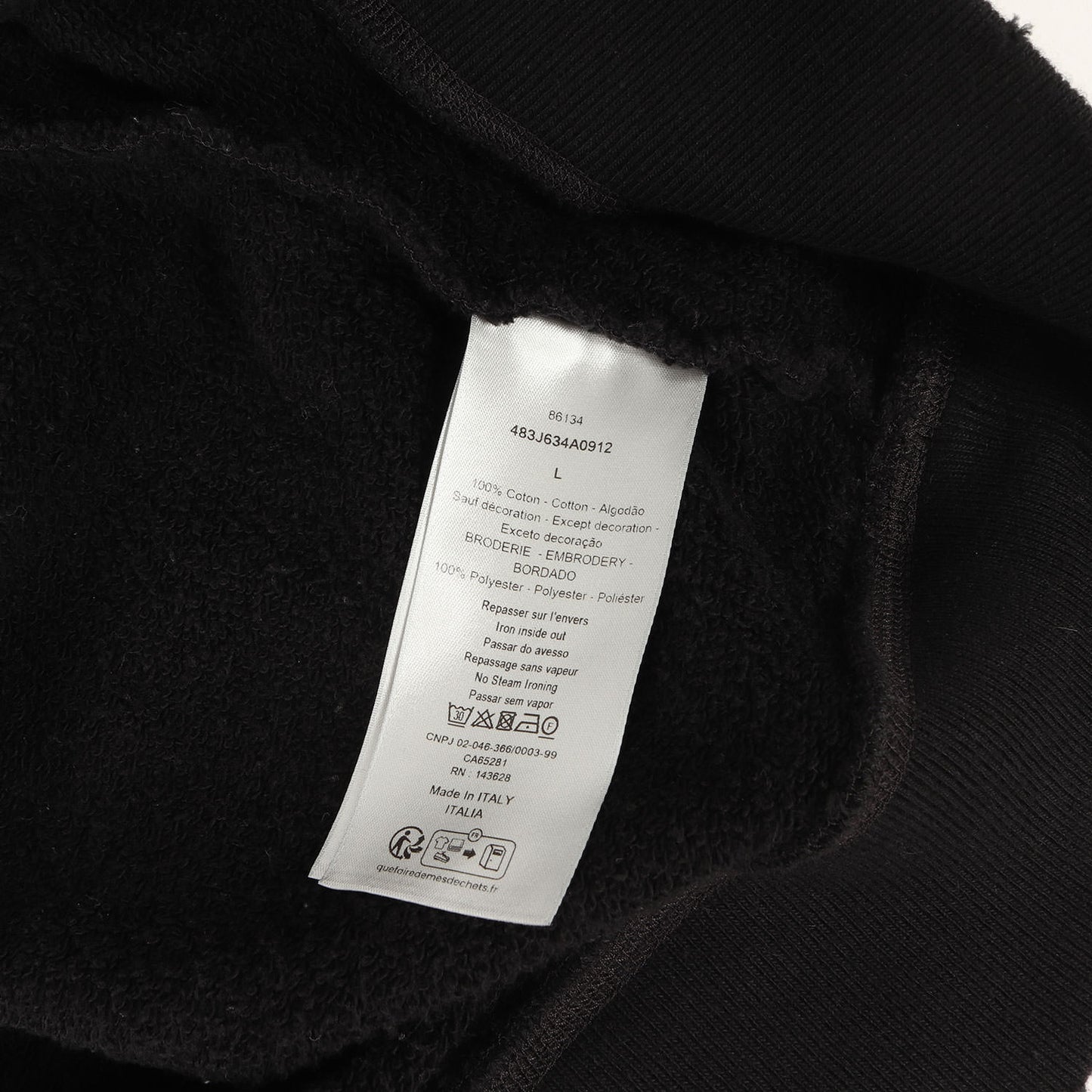 24SS ダメージ加工 Bobby ロゴ 刺繍 スウェット (483J634A0912) / 裏パイル