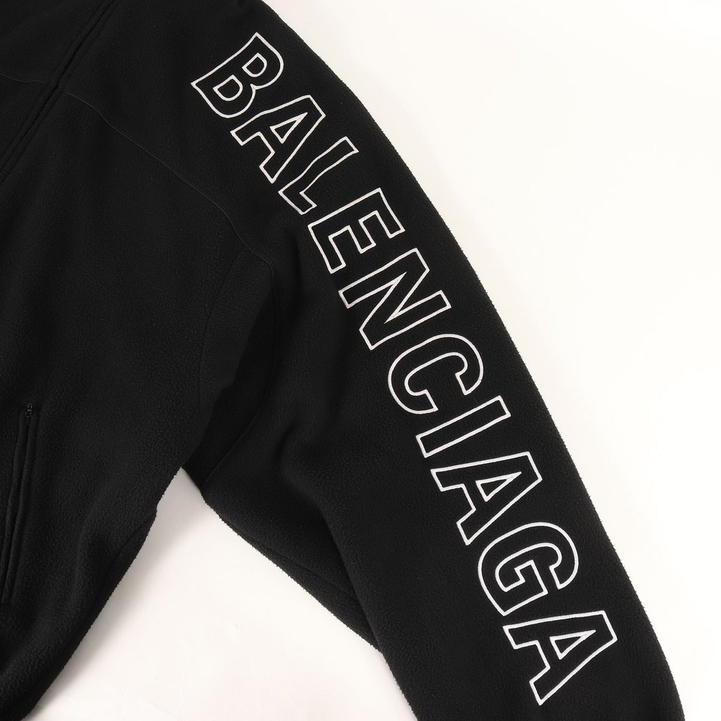 23AW スリーブ ロゴ 刺繍 ハイネック ビッグ サイズ フリース ブルゾン (755106 TJQ32)