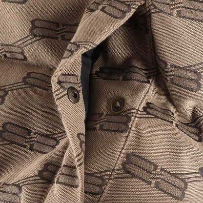 22AW フード付き ロゴジャガード パテッド ジャケット (BB JACKET 681885 TML33)