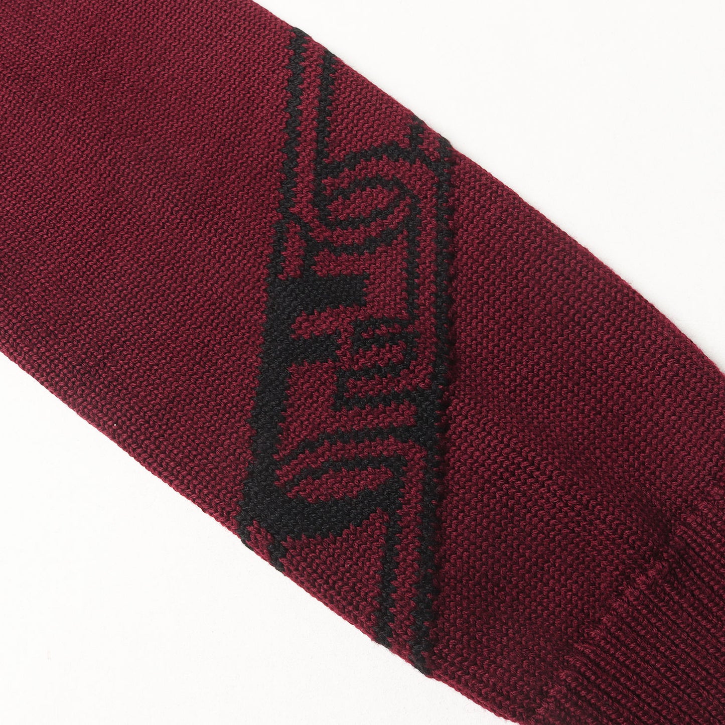 22AW ロゴ ジャガード ボア 切替 モックネック ニット セーター (FZX073 AL3S)