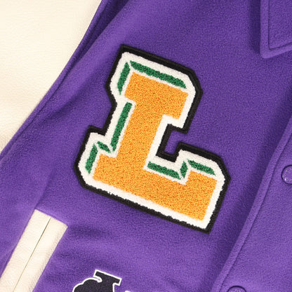 22AW レザースリーブ マルチロゴ パッチ刺繍 メルトン バーシティ ジャケット (RM222 MJY HNL90E)