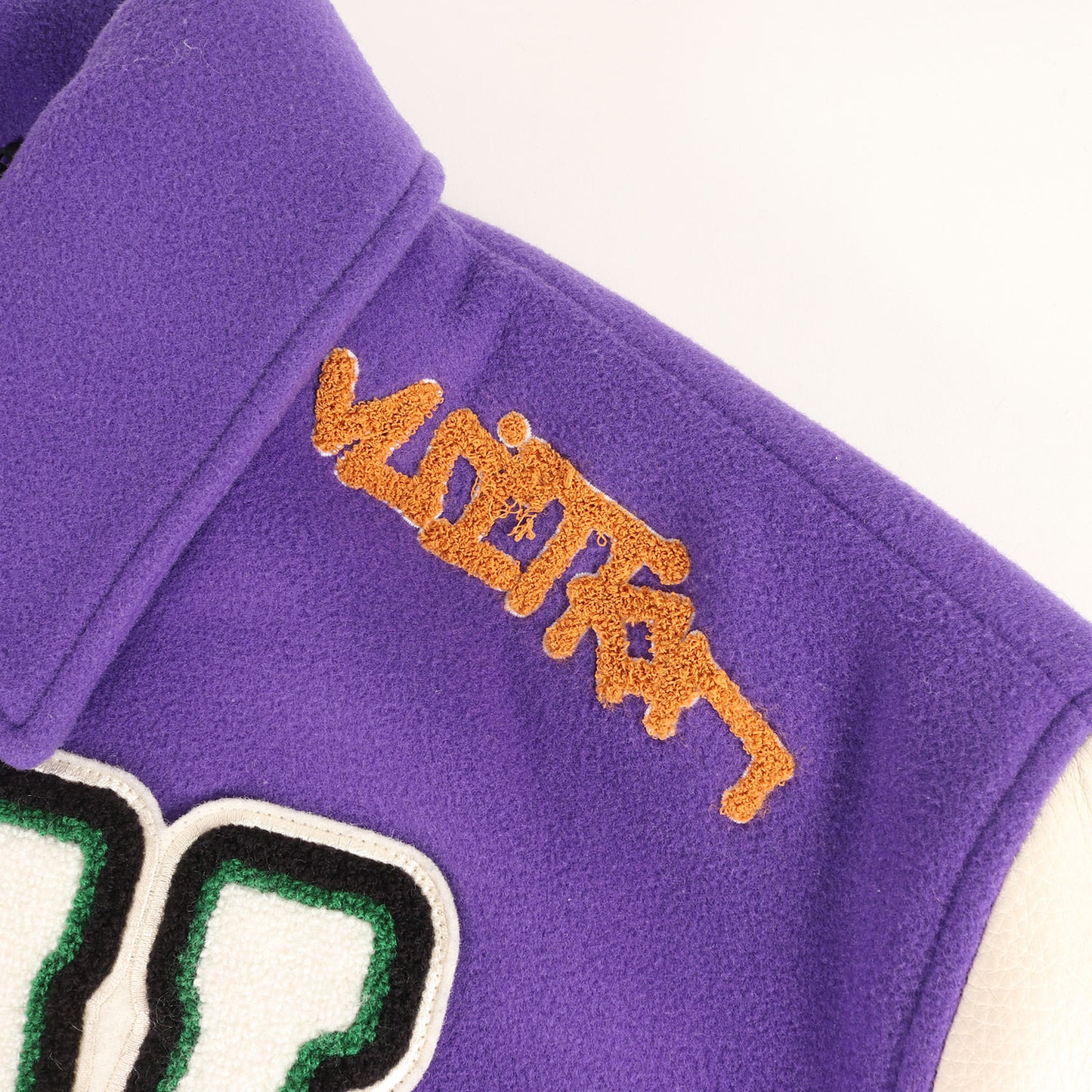 22AW レザースリーブ マルチロゴ パッチ刺繍 メルトン バーシティ ジャケット (RM222 MJY HNL90E)