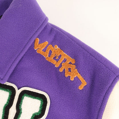 22AW レザースリーブ マルチロゴ パッチ刺繍 メルトン バーシティ ジャケット (RM222 MJY HNL90E)