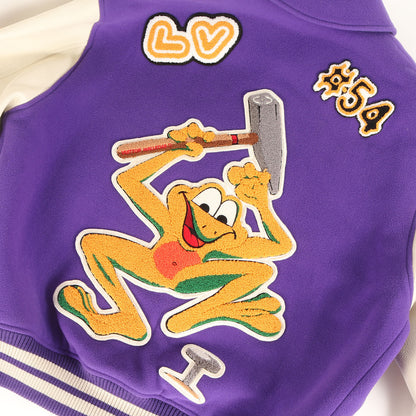 22AW レザースリーブ マルチロゴ パッチ刺繍 メルトン バーシティ ジャケット (RM222 MJY HNL90E)