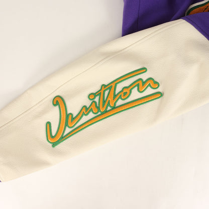 22AW レザースリーブ マルチロゴ パッチ刺繍 メルトン バーシティ ジャケット (RM222 MJY HNL90E)