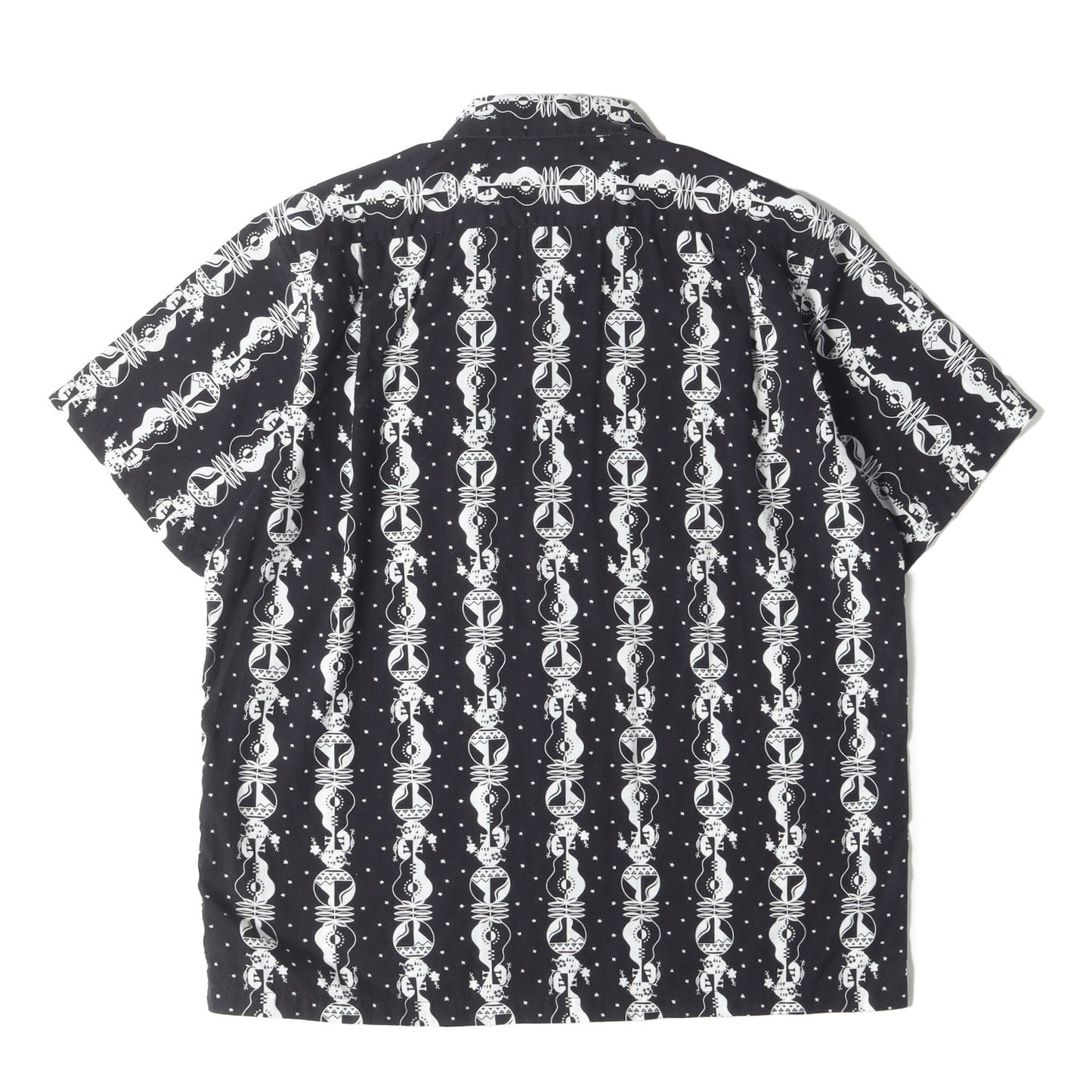 ギター グラフィック ストライプ 総柄 半袖 シャツ (211164107)
