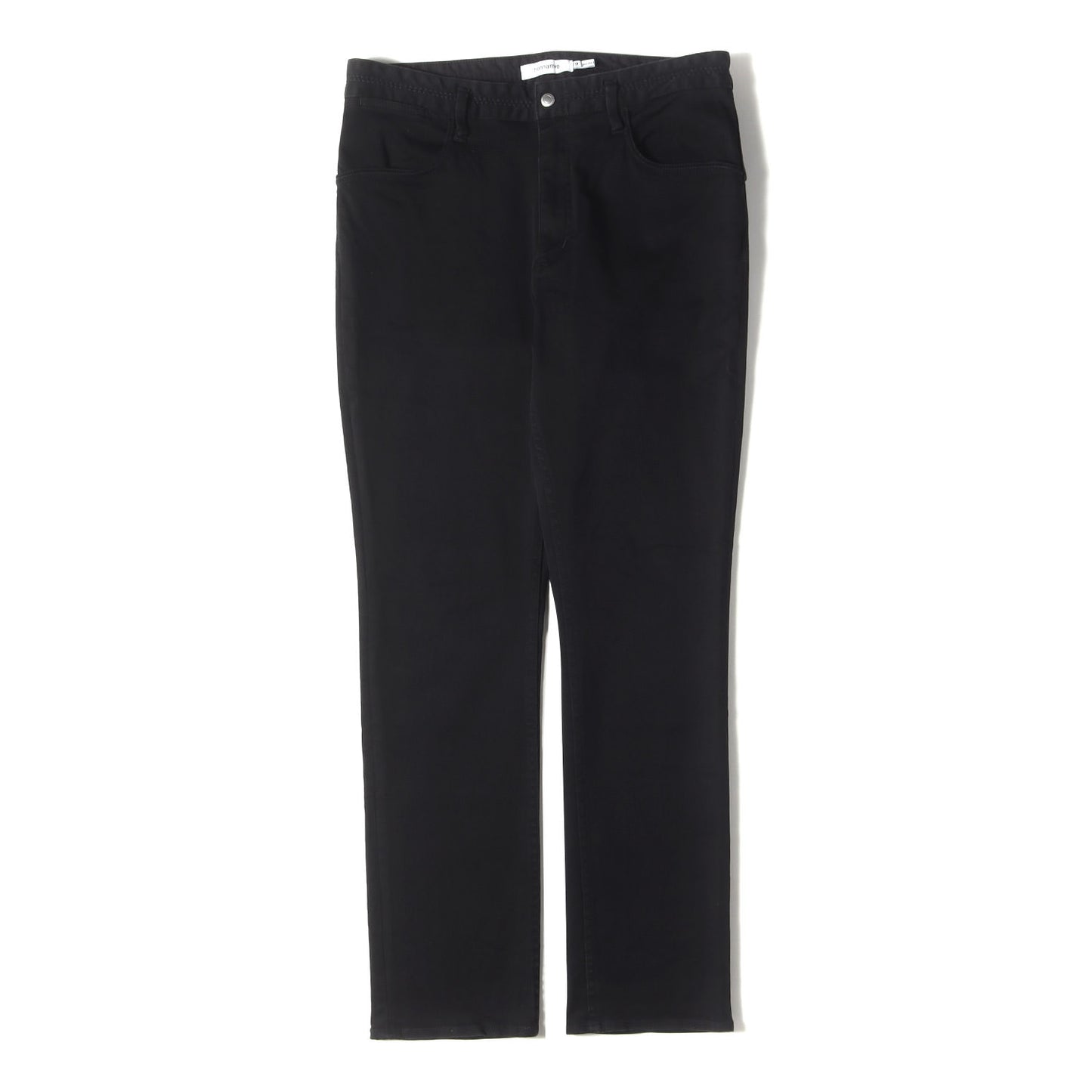 21W / 22S ストレッチ テーパード ブラック カツラギ デニム パンツ (DWELLER 5P JEANS DROPPED FIT C/P KATSURAGI STRETCH NN-P4011)