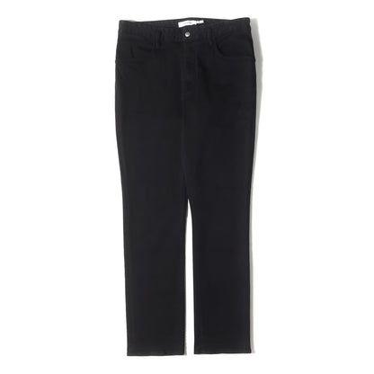 21W / 22S ストレッチ テーパード ブラック カツラギ デニム パンツ (DWELLER 5P JEANS DROPPED FIT C/P KATSURAGI STRETCH NN-P4011)