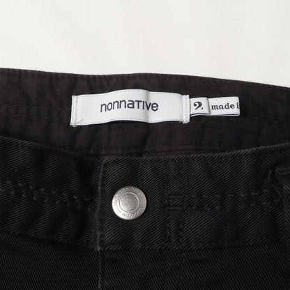 21W / 22S ストレッチ テーパード ブラック カツラギ デニム パンツ (DWELLER 5P JEANS DROPPED FIT C/P KATSURAGI STRETCH NN-P4011)