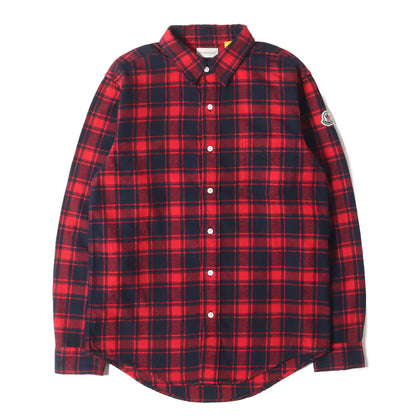 ロゴ アイコン ワッペン 刺繍 フランネル シャツ (CAMICIA E20915201505 54ACK) / 1952 GENIUS