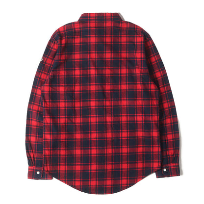 ロゴ アイコン ワッペン 刺繍 フランネル シャツ (CAMICIA E20915201505 54ACK) / 1952 GENIUS