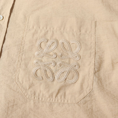 25SS PAULAS IBIZA アナグラム刺繍ポケット ポプリン シャツ (H616Y05X79)