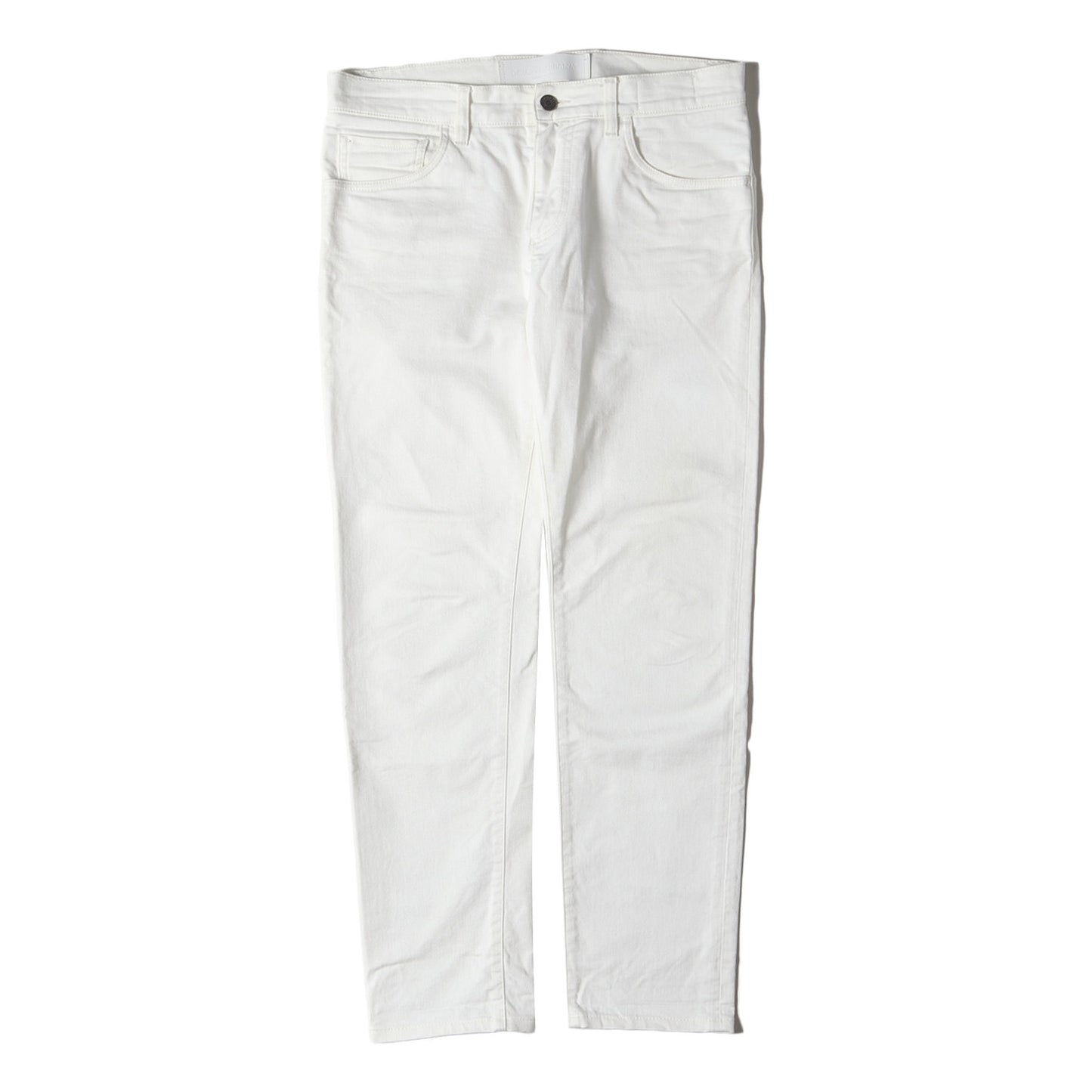 スリム テーパード ストレッチ ホワイト デニム パンツ (G6QJLD G3T27) / ジッパーフライ