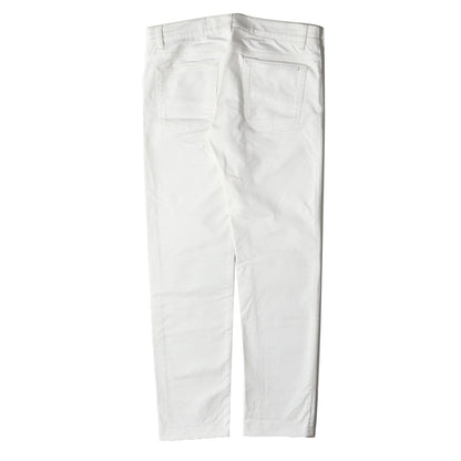 スリム テーパード ストレッチ ホワイト デニム パンツ (G6QJLD G3T27) / ジッパーフライ