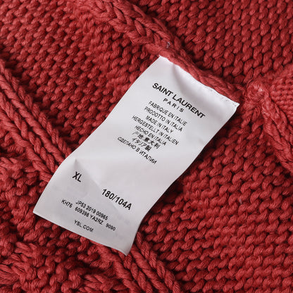 グラデーション フーデッド ローゲージ ケーブル ニット カーディガン (609398 YA2RZ)