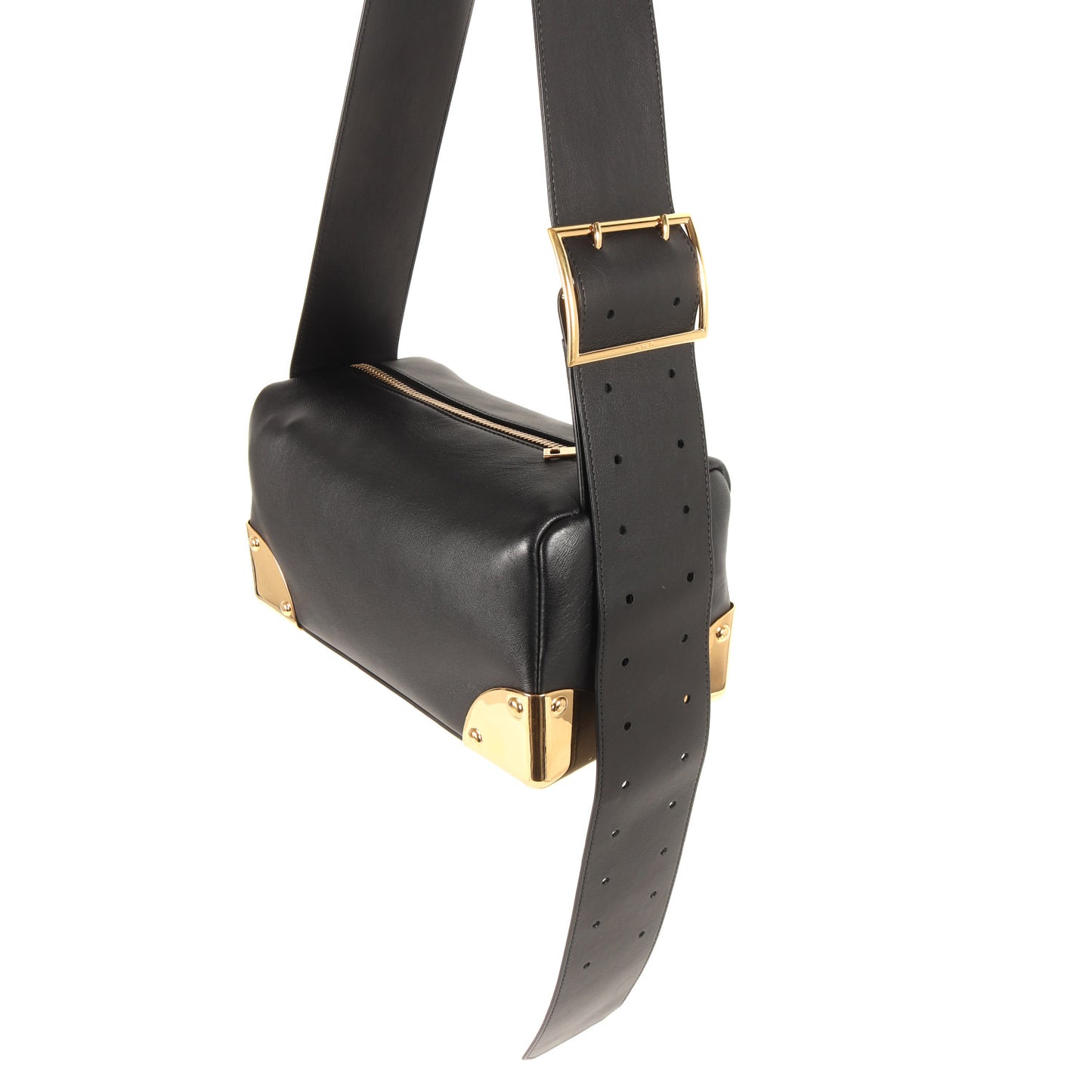 現行モデル ラムスキン コーナーメタル ショルダー バッグ (Corner Metal Shoulder Bag S155-01)