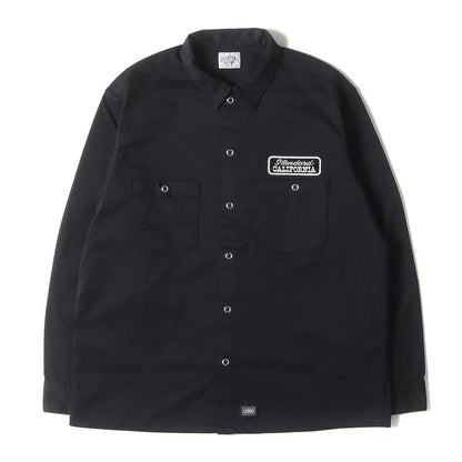 24SS ロゴパッチ 刺繍 ストレッチ ナイロン ワーク シャツ (SD Logo Patch Easy Work Shirt LS)