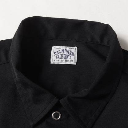 24SS ロゴパッチ 刺繍 ストレッチ ナイロン ワーク シャツ (SD Logo Patch Easy Work Shirt LS)