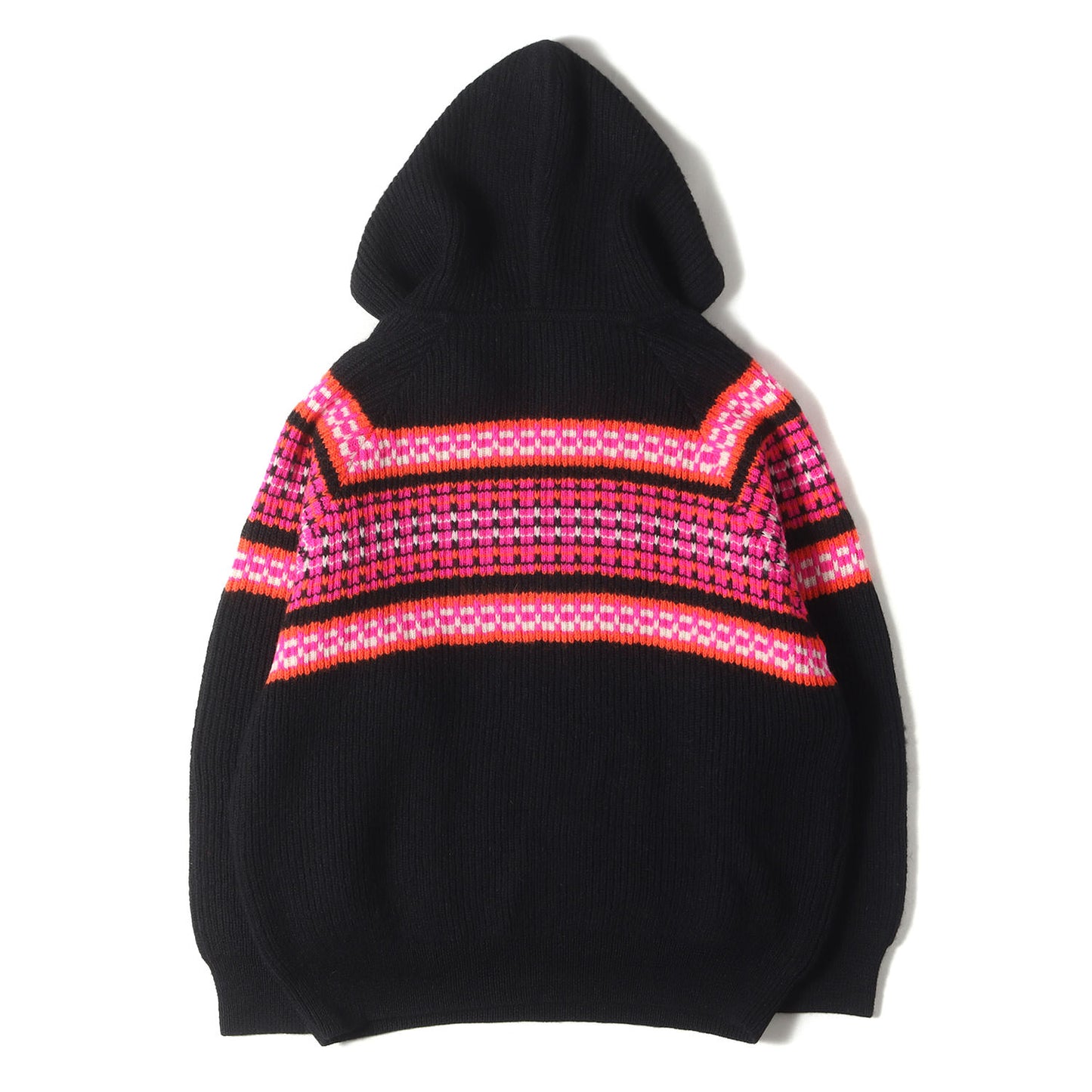 22AW ロゴ ジャガード ニット パーカー (Embroidery Hooded Sweater In Ski Jacquard Wool 2AC23579S)