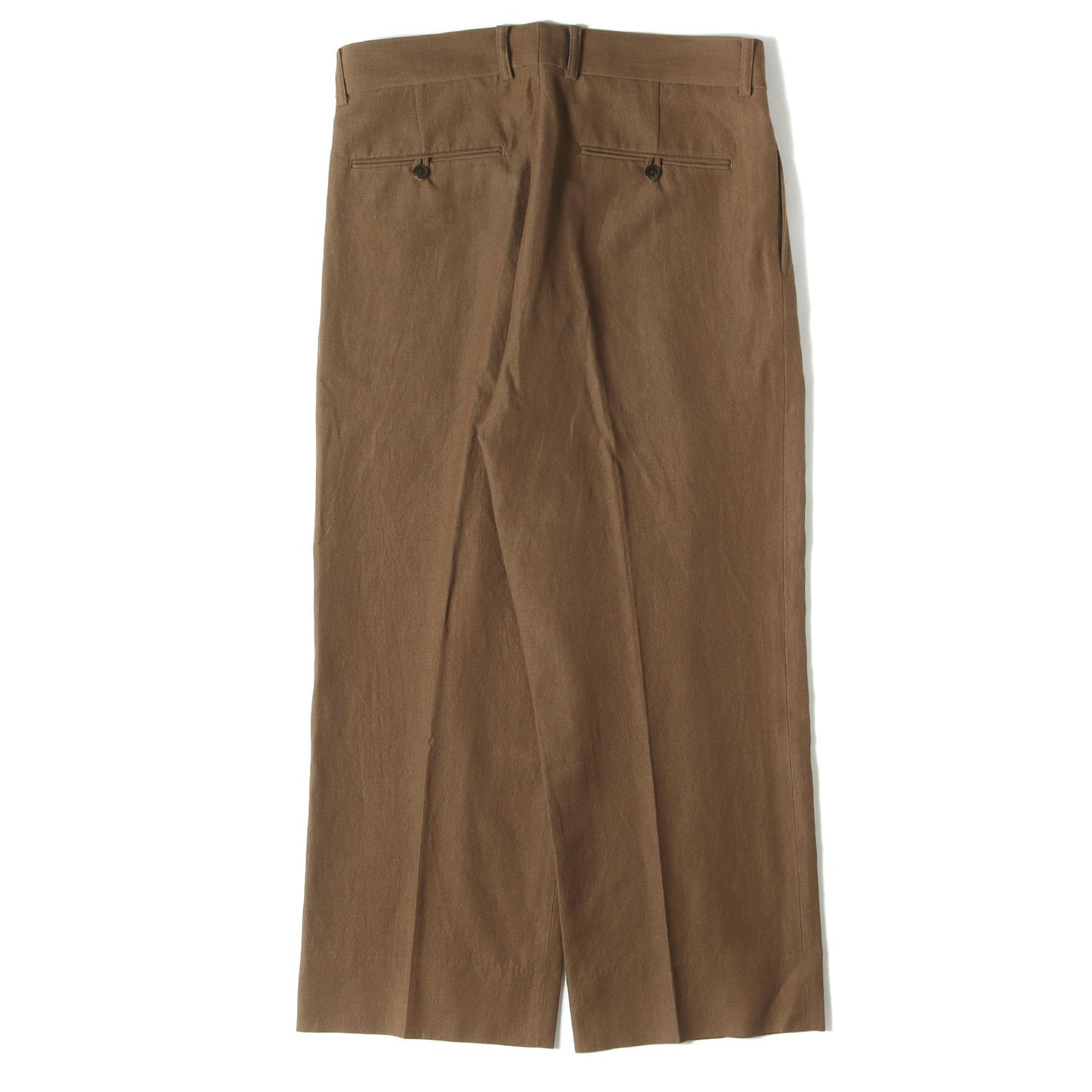 24AW ウールリネンコットン 2タックワイドストレートパンツ (63-04-44-04004) / MADE IN JAPAN