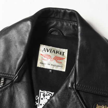 00s × Lewis Leather × Johnny Thunders サイクロン レザー ダブルライダースジャケット (4LB-1712)