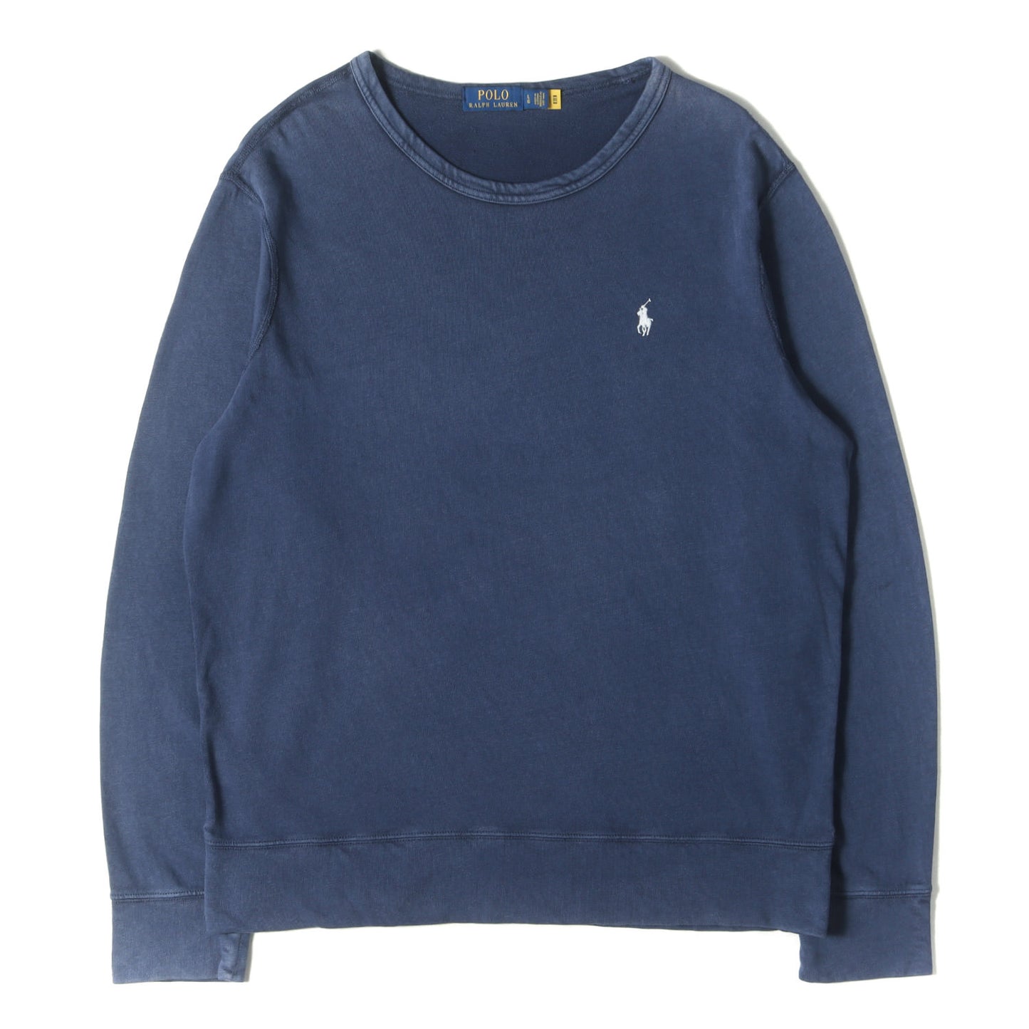 ワンポイント ポニー 刺繍 インディゴ ライトウェイト スウェット / 裏毛