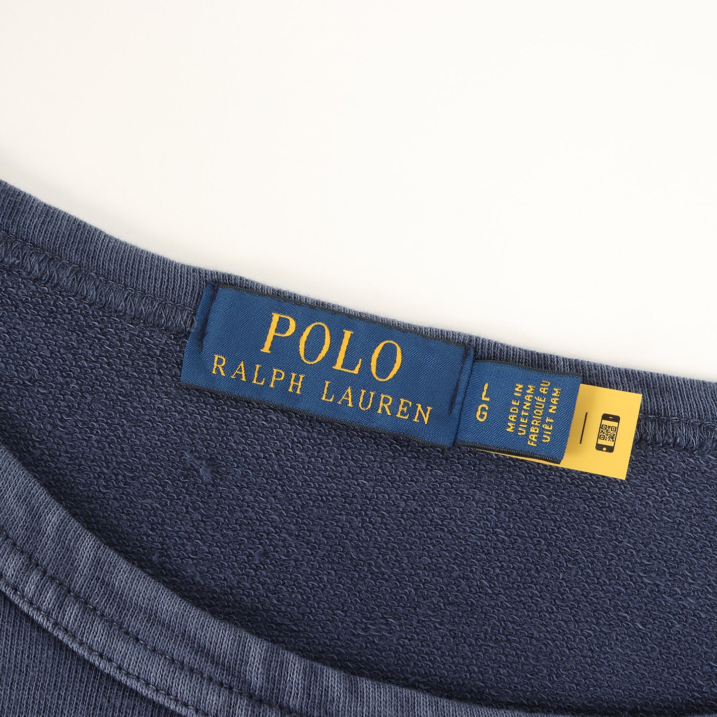 ワンポイント ポニー 刺繍 インディゴ ライトウェイト スウェット / 裏毛