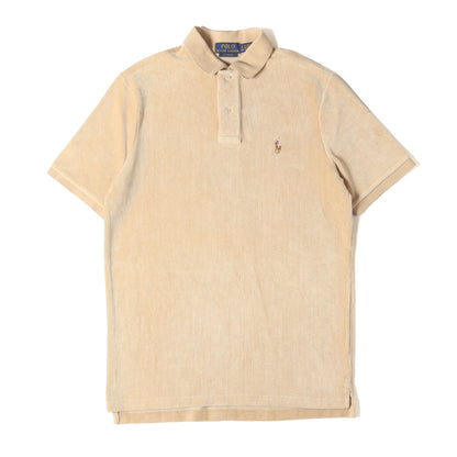 ワンポイント 刺繍 ストレッチ コーデュロイ ポロシャツ