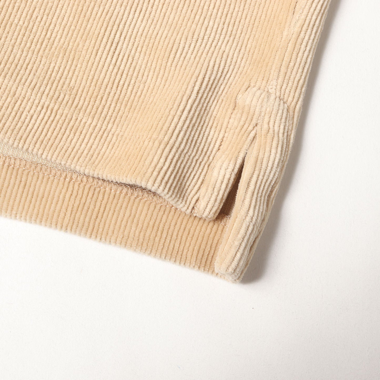 ワンポイント 刺繍 ストレッチ コーデュロイ ポロシャツ