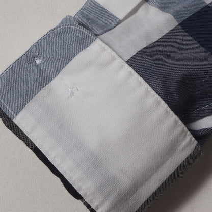 チェック リネン混 ソフトフランネル シャツ