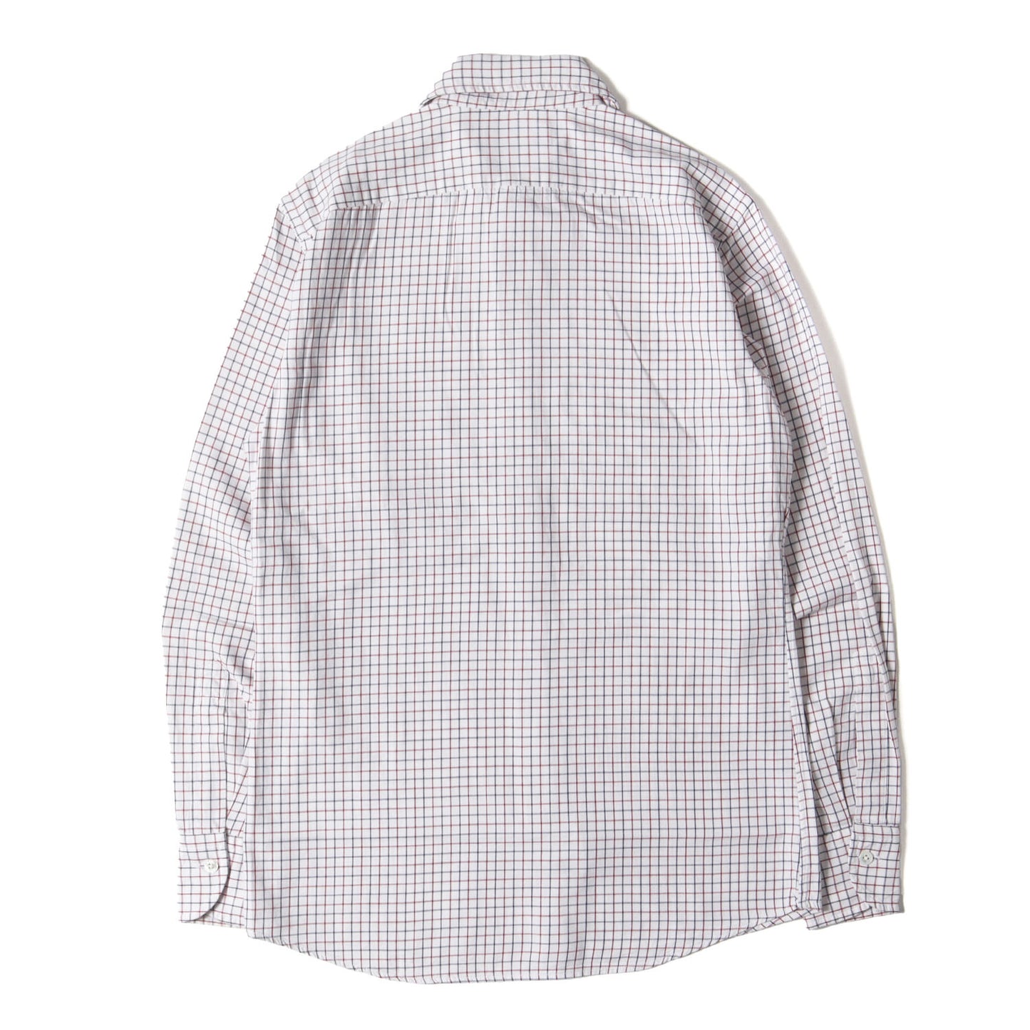 カッタウェイカラー グラフチェック ソフト フランネル ドレス シャツ / MADE IN ENGLAND