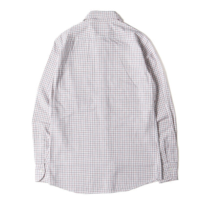 カッタウェイカラー グラフチェック ソフト フランネル ドレス シャツ / MADE IN ENGLAND