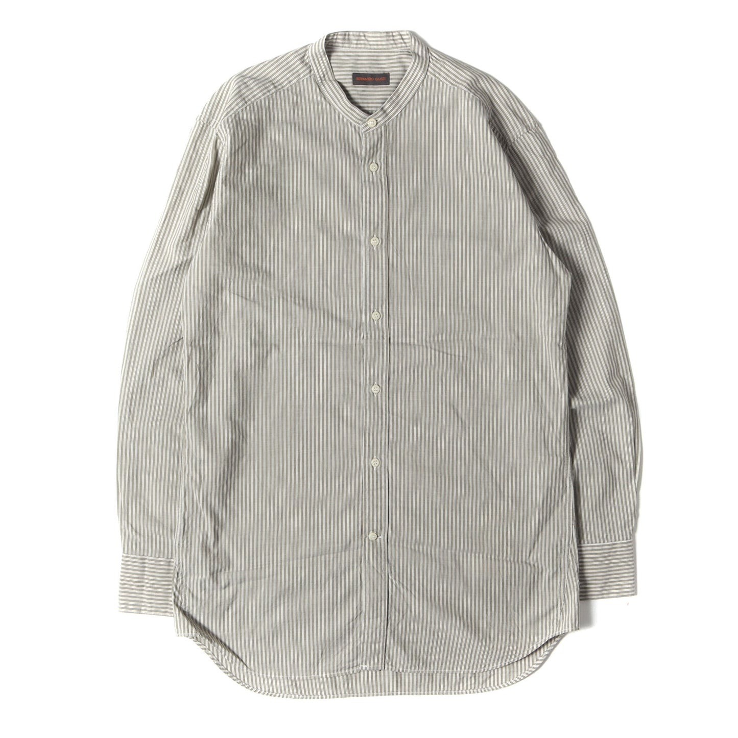 ツインストライプ バンドカラー ドレス シャツ / MADE IN ITALY