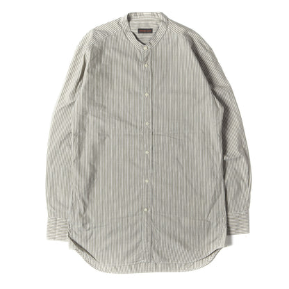 ツインストライプ バンドカラー ドレス シャツ / MADE IN ITALY